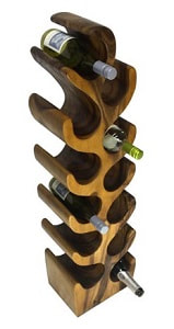 12 bottles wooden wine rack