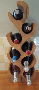 8 bottles wooden wine rack