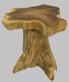 driftwood stool with flat seat