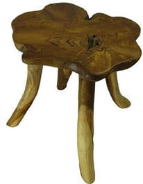 four legged stool made from hardwood