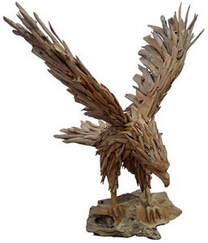 stunning driftwood eagle