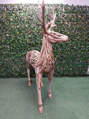 beautiful driftwood stag sculpture